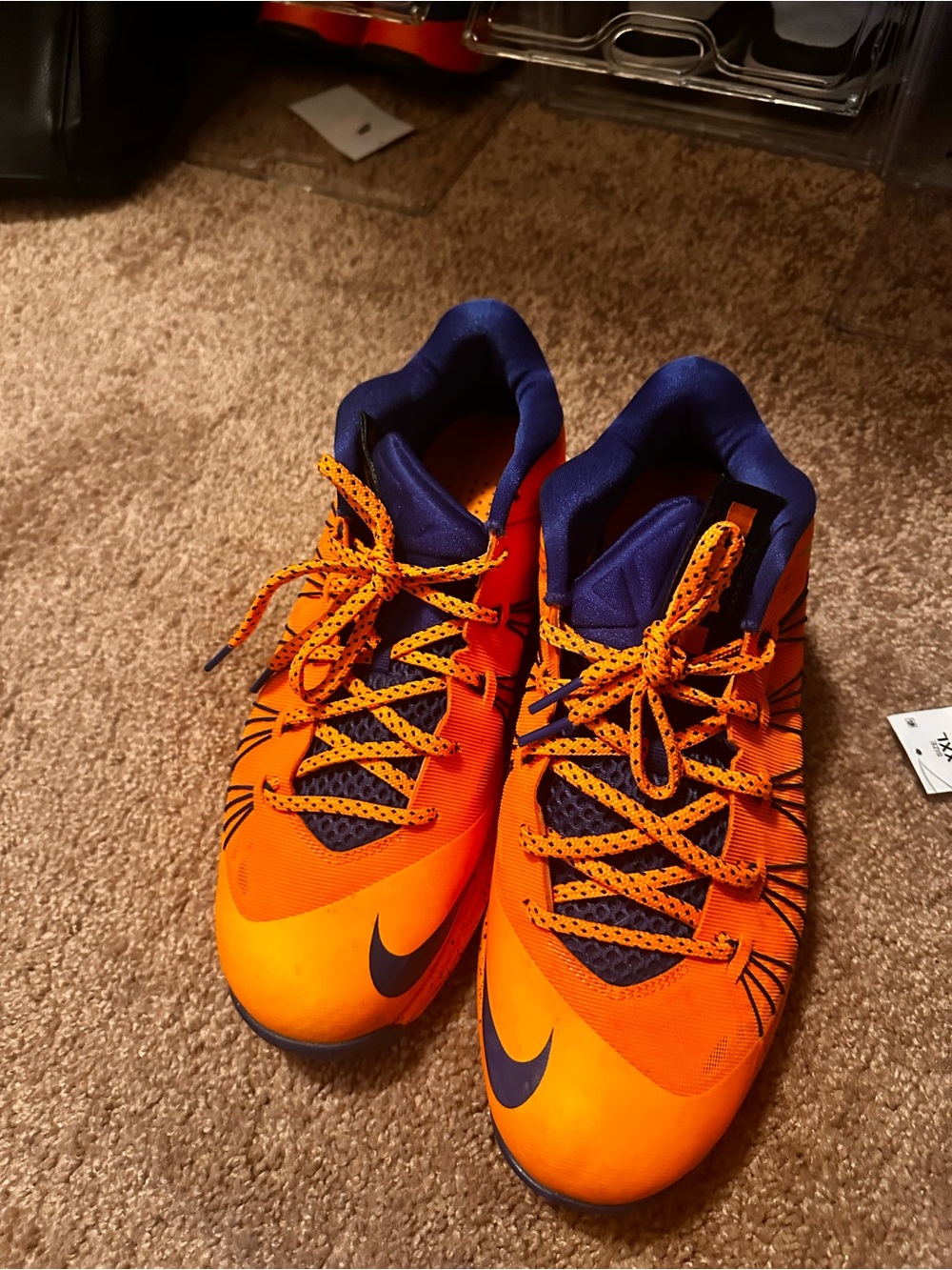Nike Orange and blue Low-Top Athletic Sneakers